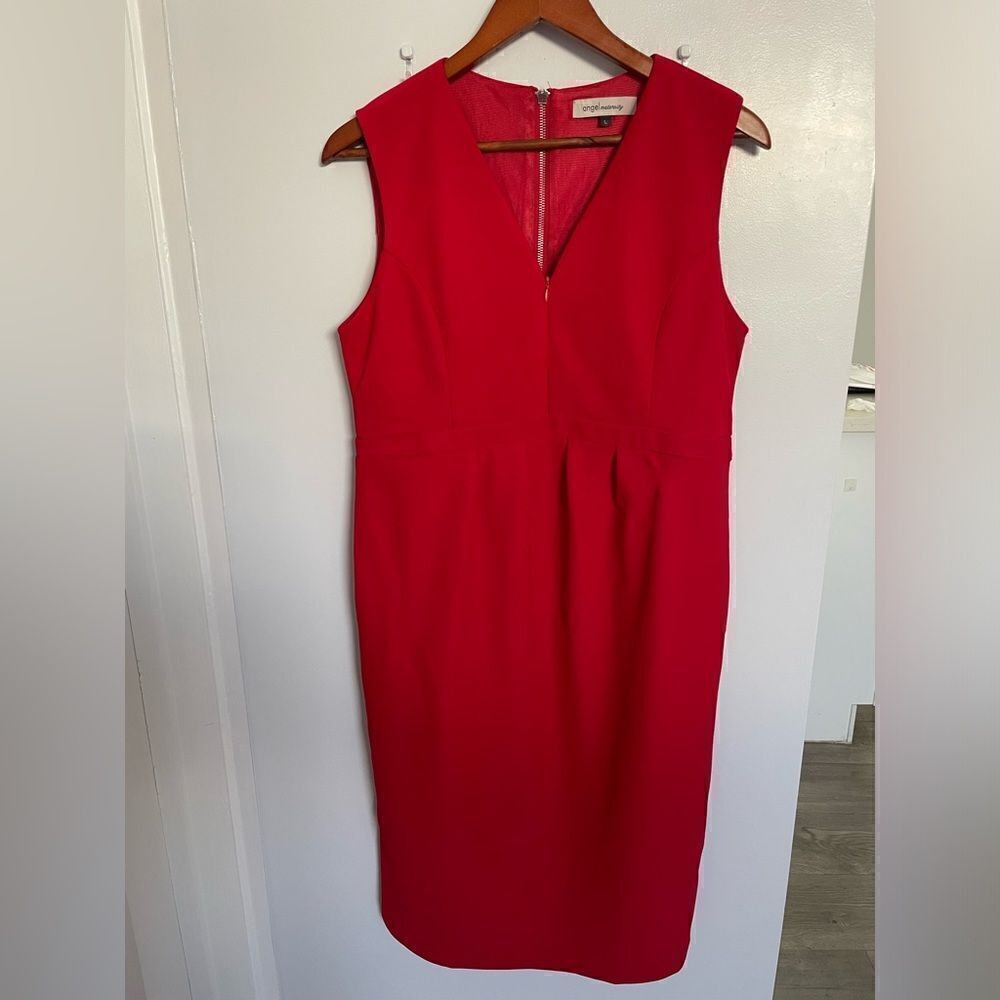 Angel maternity breast feeding red dress size L
